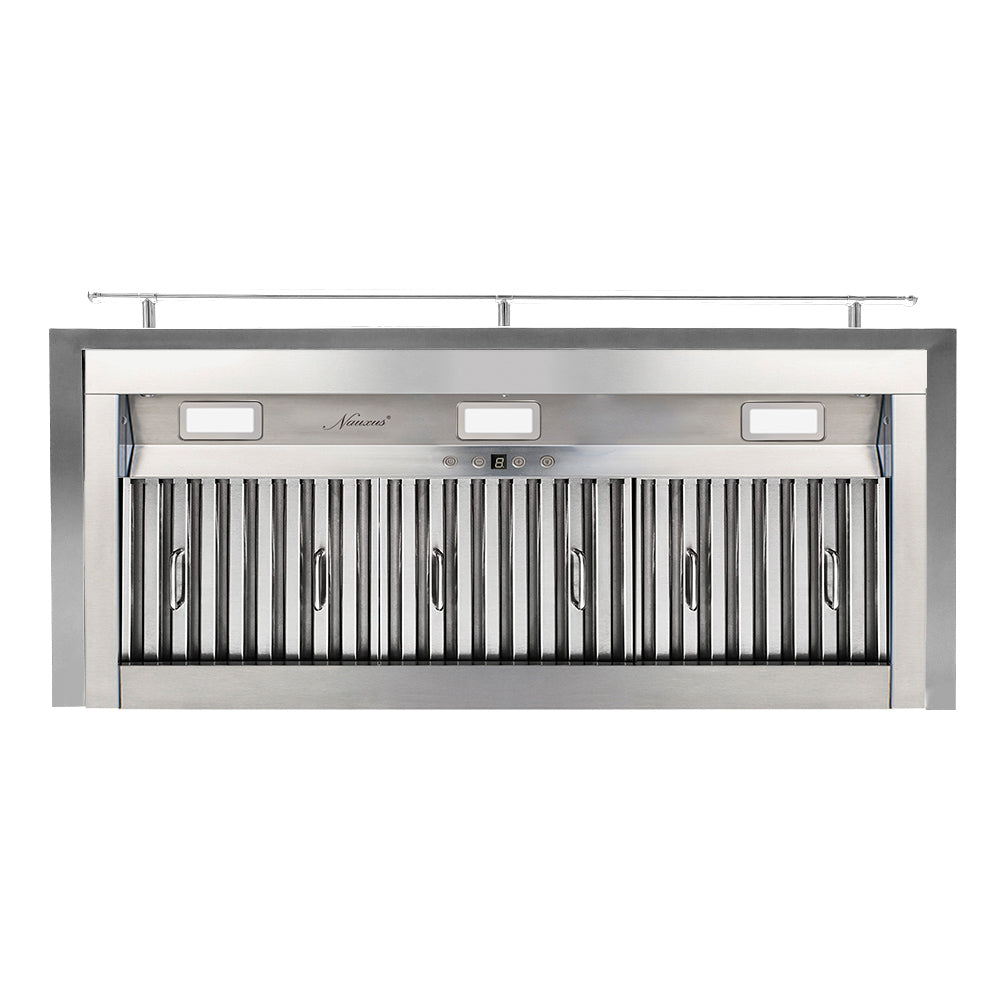 NAUXUS Handcrafted Stainless Steel Range Hood Wall/Island Mount - HSW41PT