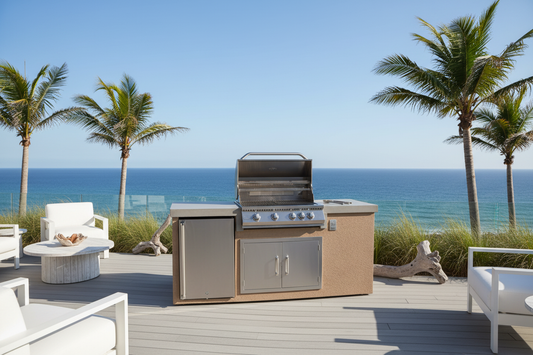 Kokomo Outdoor Kitchen on Beachside Coastal Patio
