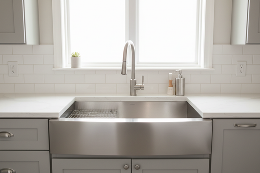 Miseno 36" Farmhouse Apron-Front Sink in Luxury Kitchen Setting