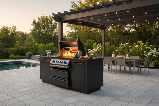 Napoleon Oasis 300 Outdoor Kitchen in Luxury Backyard Setting