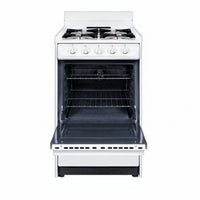 Compact Gas Range Built for Small Kitchens, 2.5 Cu Ft Oven, Battery Ignition, Broiler Drawer