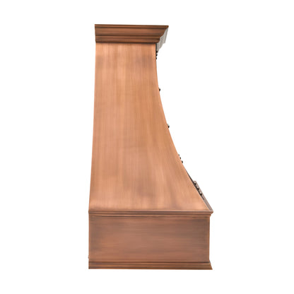 Akicon Custom Handmade Copper Range Hood for Luxury Kitchens