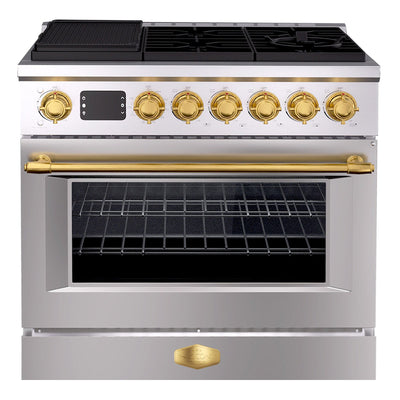 36” Freestanding Gas Range with 6 Sealed Burners Cooktop, Natural Gas/LP Convertible
