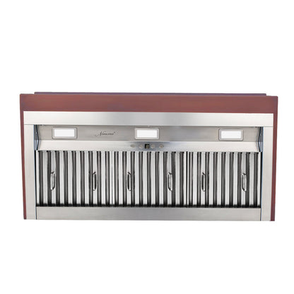 NAUXUS Custom Handcrafted Custom Kitchen Copper Range Hood Wall/Island Mount,  HCW920BC