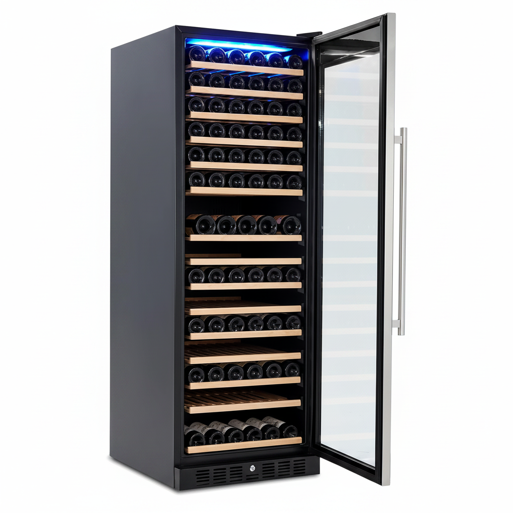 Wine Cooler Cabinet Beverage Refrigerator Freestand Wine Cellar with Digital Temperature Control - 133 Bottle Wine Cooler Fridge for Red/White/Champagne/Sparkling Wines