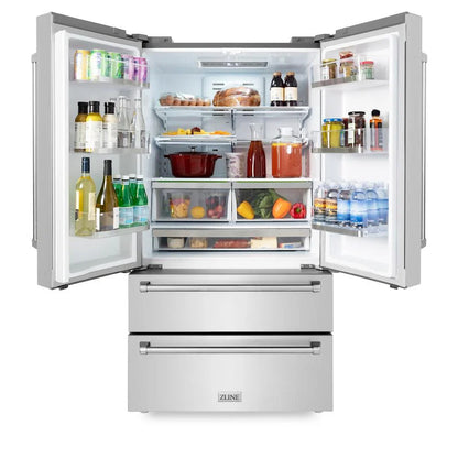 ZLINE Kitchen Package Refrigerator, Range , Range Hood , Microwave, Dishwasher 5KPR-RARH30-MWDWV