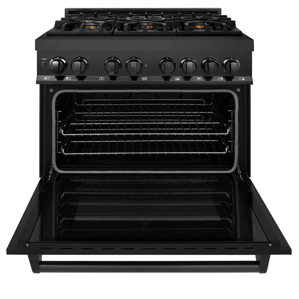 ZLINE 36 " Kitchen Package Range , Range Hood , Microwave  , Dishwasher ,  4KP-RABRH36-MWDW