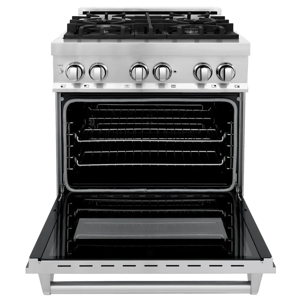 ZLINE Kitchen Package Refrigerator, Range , Range Hood , Microwave, Dishwasher 5KPR-RARH30-MWDWV