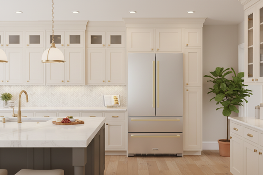 ZLINE 36" Autograph French Door Refrigerator in Luxury Kitchen