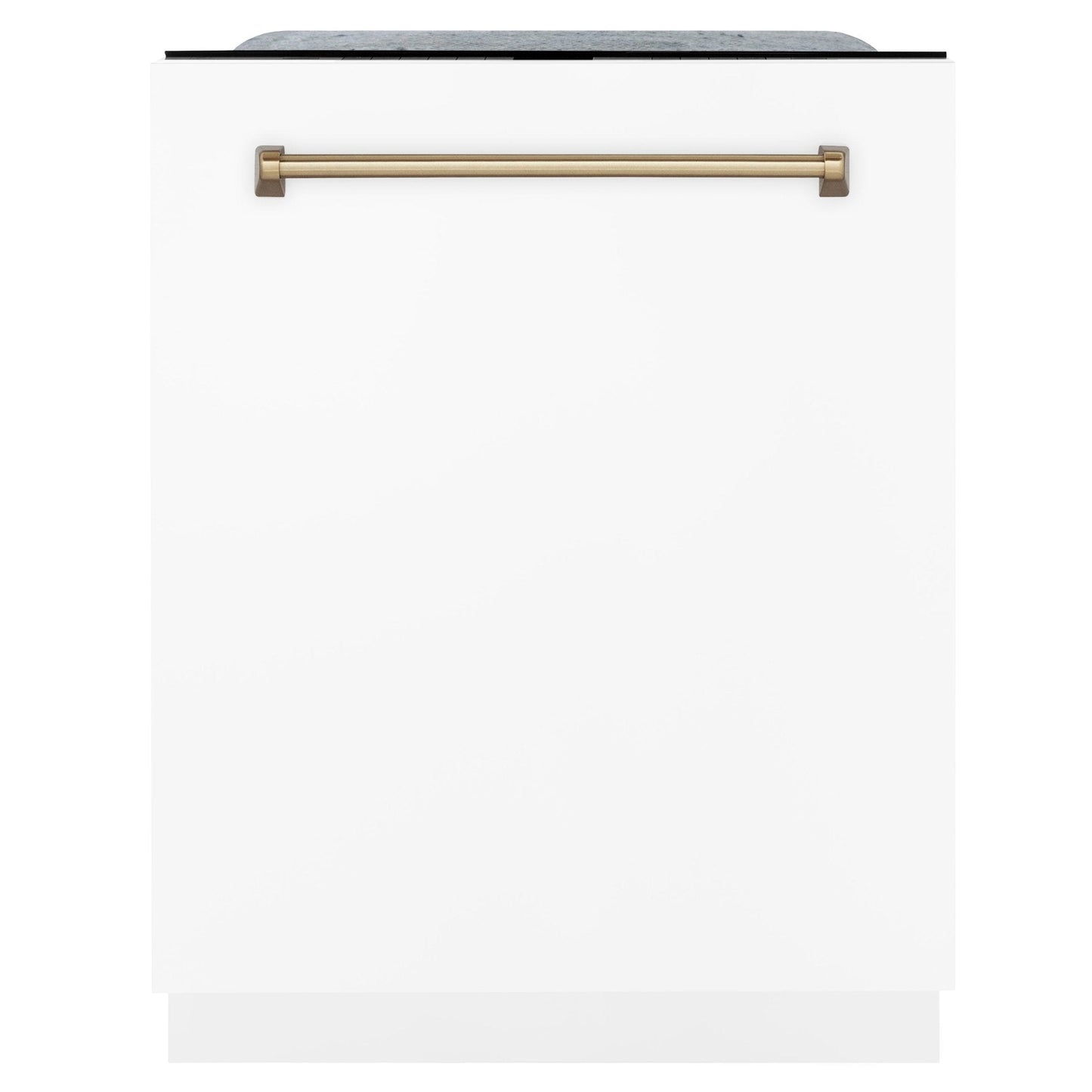 ZLINE Autograph 24" Dishwasher, White Door, Bronze DWMTZ-WM-24-CB